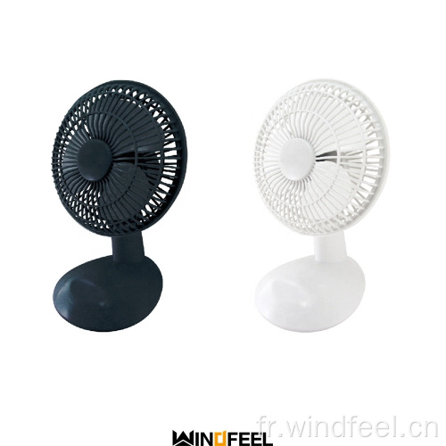 Ventilateur de table de bureau de refroidissement oscillant en plastique de 6 pouces